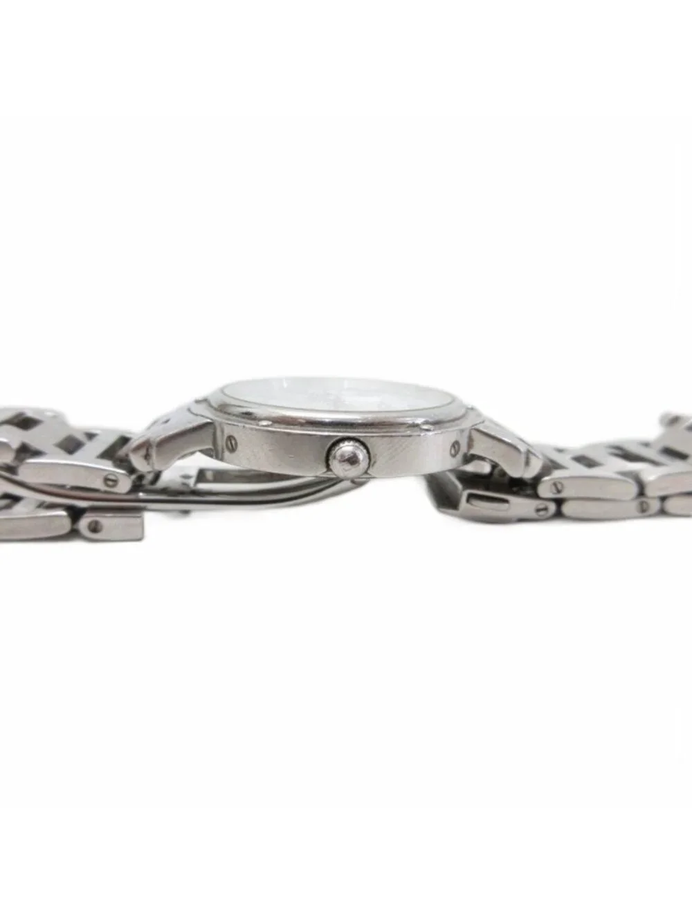 Hermes Clipper Watch Quartz Stainless Steel Confirmed Silver